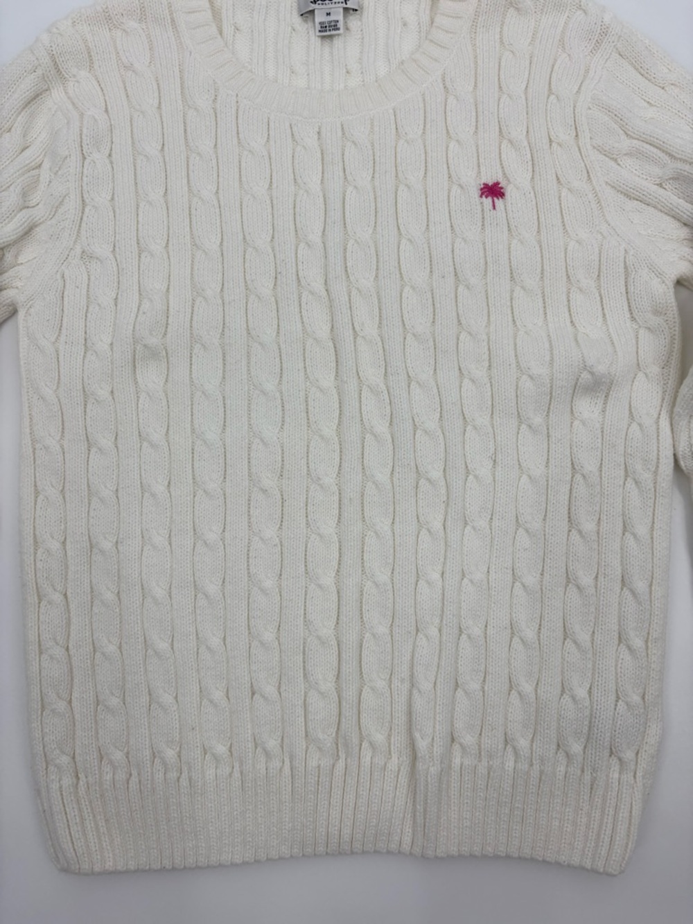 Lilly Pulitzer Sweater Vintage White Cable Knit - Picture 5 of 8